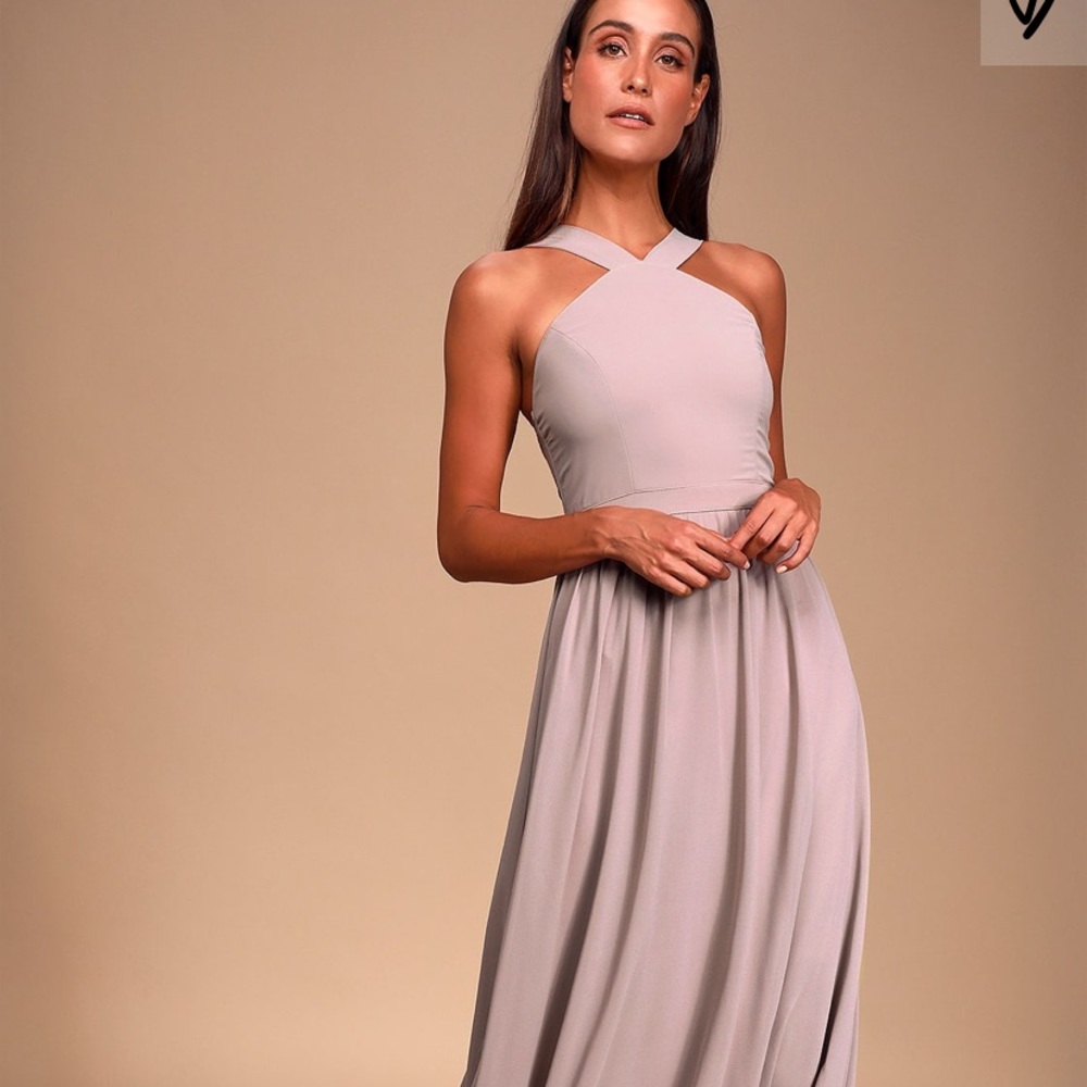 Lulus Air of Romance Blush Pink Maxi Dress